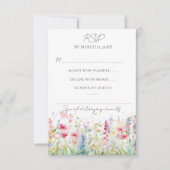 Tuin Bloem Aquarel Moderne Boho Huwelijk RSVP Kaartje (Voorkant)