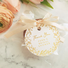 Tuin Bloem Bruidsfeest Bedankt Goud Bedankjes Labels
