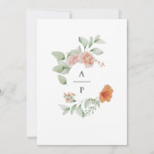 Tuin Bloem Bruiloft Kaart (Achterkant)