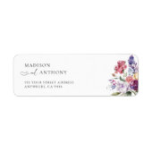 Tuin Bloem Calligrafie Retouradres Etiket (Voorkant)