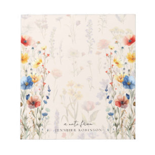 Tuin bloem lente zomer wilde bloemen champagne notitieblok