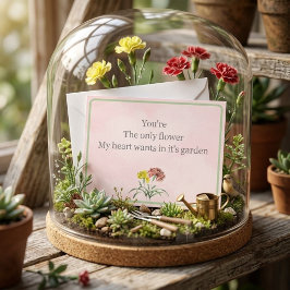 Tuin bloem notitiekaart notitiekaartje