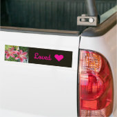 Tuin Bloem Stargazer Lelies Bumpersticker (Op Truck)