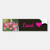 Tuin Bloem Stargazer Lelies Bumpersticker (Voorkant)