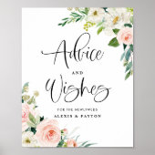 Tuin Bloemen Advies en Well Wishes Bruiloft Poster (Voorkant)