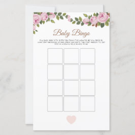 Tuin Bloemen Baby Bingo Baby shower Spel