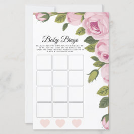 Tuin Bloemen Baby Bingo Baby shower Spel