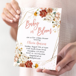 Tuin Bloemen Baby in Bloom Baby shower Kaart