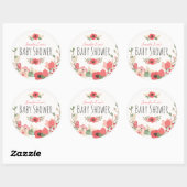 Tuin Bloemen Baby shower Ronde Sticker (Vel)