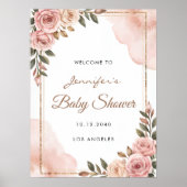  Tuin Bloemen Baby shower Welkom Poster (Voorkant)