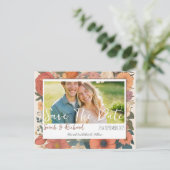 Tuin Bloemen Bewaar De Datum Met Foto Briefkaart (Staand voorkant)
