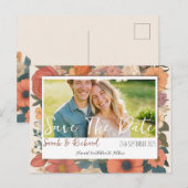 Tuin Bloemen Bewaar De Datum Met Foto Briefkaart (Voorkant / Achterkant)