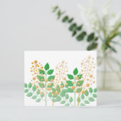 Tuin Bloemen Bladeren Dank u Briefkaart (Staand voorkant)