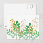 Tuin Bloemen Bladeren Dank u Briefkaart (Voorkant / Achterkant)