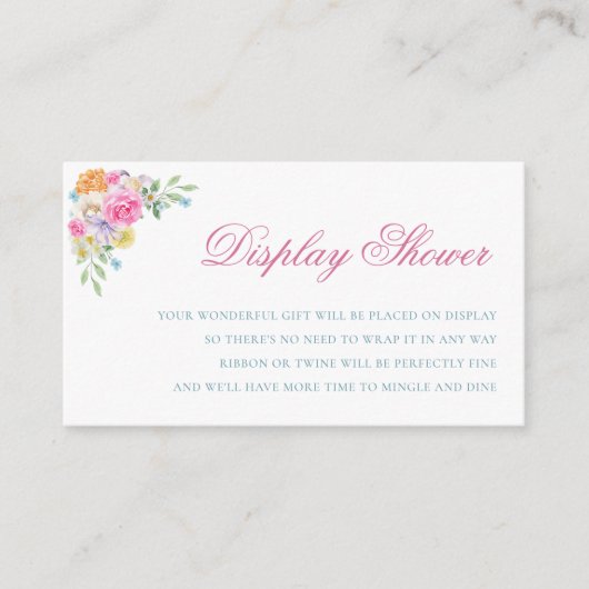 Tuin Bloemen Bloom Display Douche Vrijgezellenfees Informatiekaartje (Voorkant)