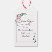 Tuin Bloemen Boeket "Dank u" Cadeaulabel (Voorkant)