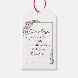 Tuin Bloemen Boeket "Dank u" Cadeaulabel