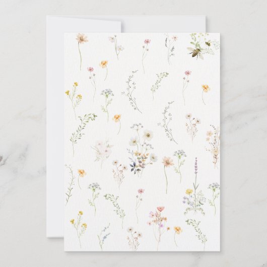 Tuin Bloemen Botanische bruiloft Kaart (Achterkant)