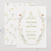 Tuin Bloemen Botanische bruiloft Kaart (Voorkant / Achterkant)