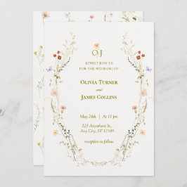 Tuin Bloemen Botanische bruiloft Kaart