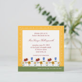 Tuin Bloemen Bruids Douche Uitnodiging (Staand voorkant)