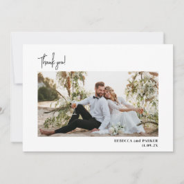 Tuin Bloemen Bruiloft Dank u foto Qr scan Bedankkaart