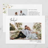 Tuin Bloemen Bruiloft Dank u foto Qr scan Bedankkaart (Voorkant / Achterkant)