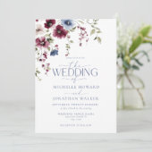  Tuin Bloemen Bruiloft Kaart (Staand voorkant)