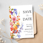 Tuin Bloemen Elegante Wildflower Bruiloft Save The Date