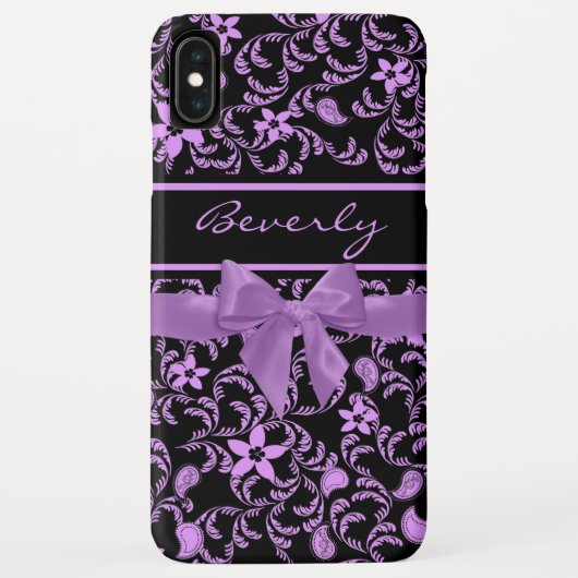 Tuin Bloemen en Paarse strik Case-Mate iPhone Case (Achterkant)