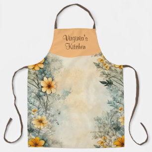 Tuin Bloemen Gepersonaliseerd All Over Print Schor Schort