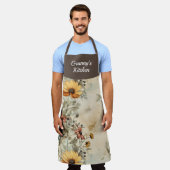 Tuin Bloemen Gepersonaliseerd Overal Print Schort (Gedragen)