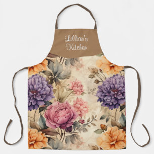Tuin Bloemen Gepersonaliseerd Overal Print Schort