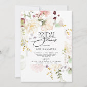 Tuin Bloemen Groene Boho Bloemstuk Bruids Bruiloft Kaart (Voorkant)