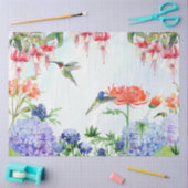 Tuin Bloemen Hummingbird Waterverf Decoupage Tissuepapier (Craft)