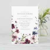 Tuin Bloemen Huwelijksuitnodiging Kaart (Staand voorkant)