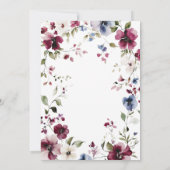 Tuin Bloemen Huwelijksuitnodiging Kaart (Achterkant)