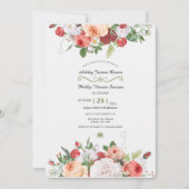 Tuin Bloemen Huwelijksuitnodiging Kaart (Voorkant)