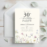 Tuin Bloemen Kalligrafie 30ste verjaardag Kaart<br><div class="desc">Vier in stijl met een bloemenkalligrafie van de tuin 30e verjaardag uitnodiging, perfect voor een mijlpaal evenement. Met levendige bloemige design en elegante kalligrafie zet deze uitnodiging een grillige maar verfijnde toon voor uw feest. Het weelderige tuinthema combineert natuurlijke schoonheid met sierlijke typografie, waardoor een tijdloze en uitnodigende look wordt...</div>