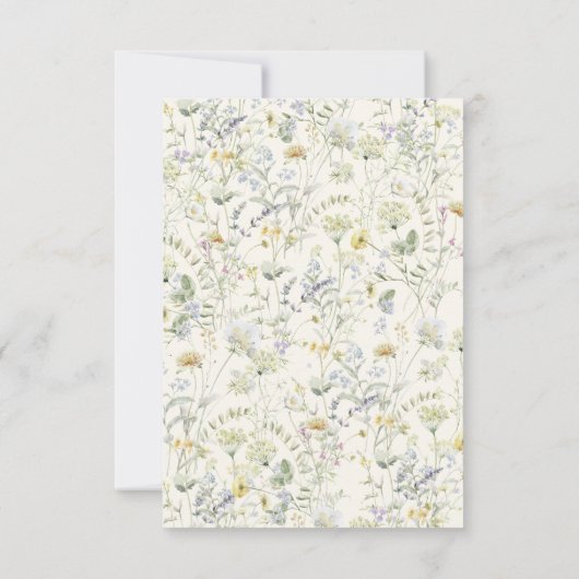 Tuin Bloemen Kalligrafie 90ste verjaardag Kaart (Achterkant)