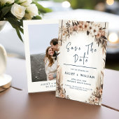 Tuin Bloemen Lente Hout Boho Rustieke Bruiloft Save The Date