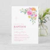 Tuin Bloemen Lente Zomer Doop Doop Kaart (Staand voorkant)