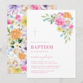 Tuin Bloemen Lente Zomer Doop Doop Kaart (Voorkant / Achterkant)