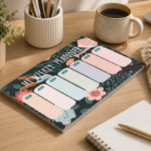 Tuin Bloemen Maandelijkse Planner Notitieblok | 40