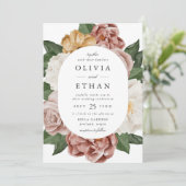  Tuin Bloemen Ovaal Lijst Wedding Kaart (Staand voorkant)