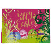 Tuin Bloemen Paaseieren Grote Gift Bag Groot Cadeauzakje (Voorkant)