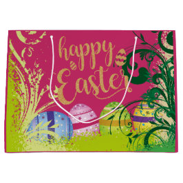 Tuin Bloemen Paaseieren Grote Gift Bag Groot Cadeauzakje