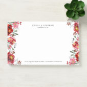 Tuin Bloemen Rand Diep-rood & Groen Post-it® Notes (Kantoor)