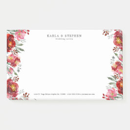 Tuin Bloemen Rand Diep-rood & Groen Post-it® Notes
