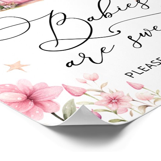 Tuin Bloemen Schattigee Fairy Baby's zijn zoet Pos Poster (Hoek)